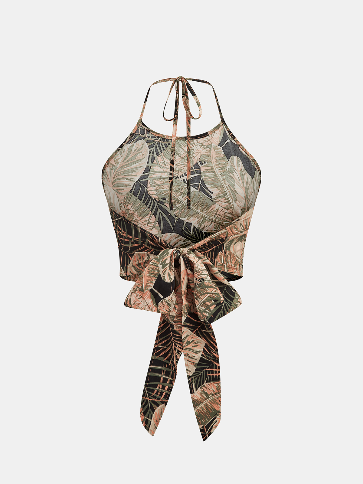 Angella | Komplet damski z topem halter crop i szortami