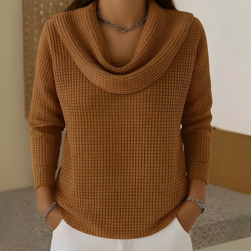 Amber | Ciepły damski sweter wafelowy