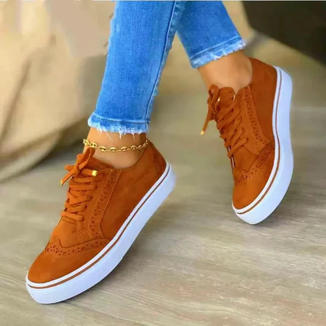 Fleur - Damskie sneakersy ze sznurowaniem – casualowy styl