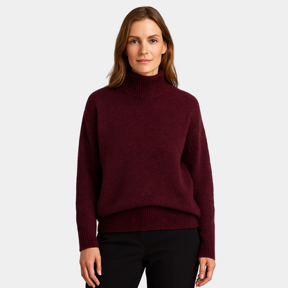 Lanna | Golf damski dzianinowy o klasycznym kroju, elegancki sweter