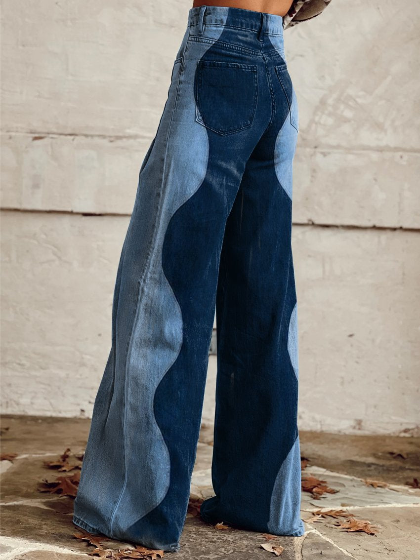 Karlee | spodnie damskie wide-leg w stylu vintage, rozszerzane i wygodne