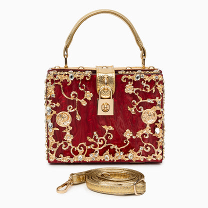 Petula | Torebka damska luksusowa mini z kryształkami elegancka