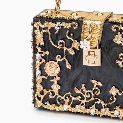 Petula | Torebka damska luksusowa mini z kryształkami elegancka