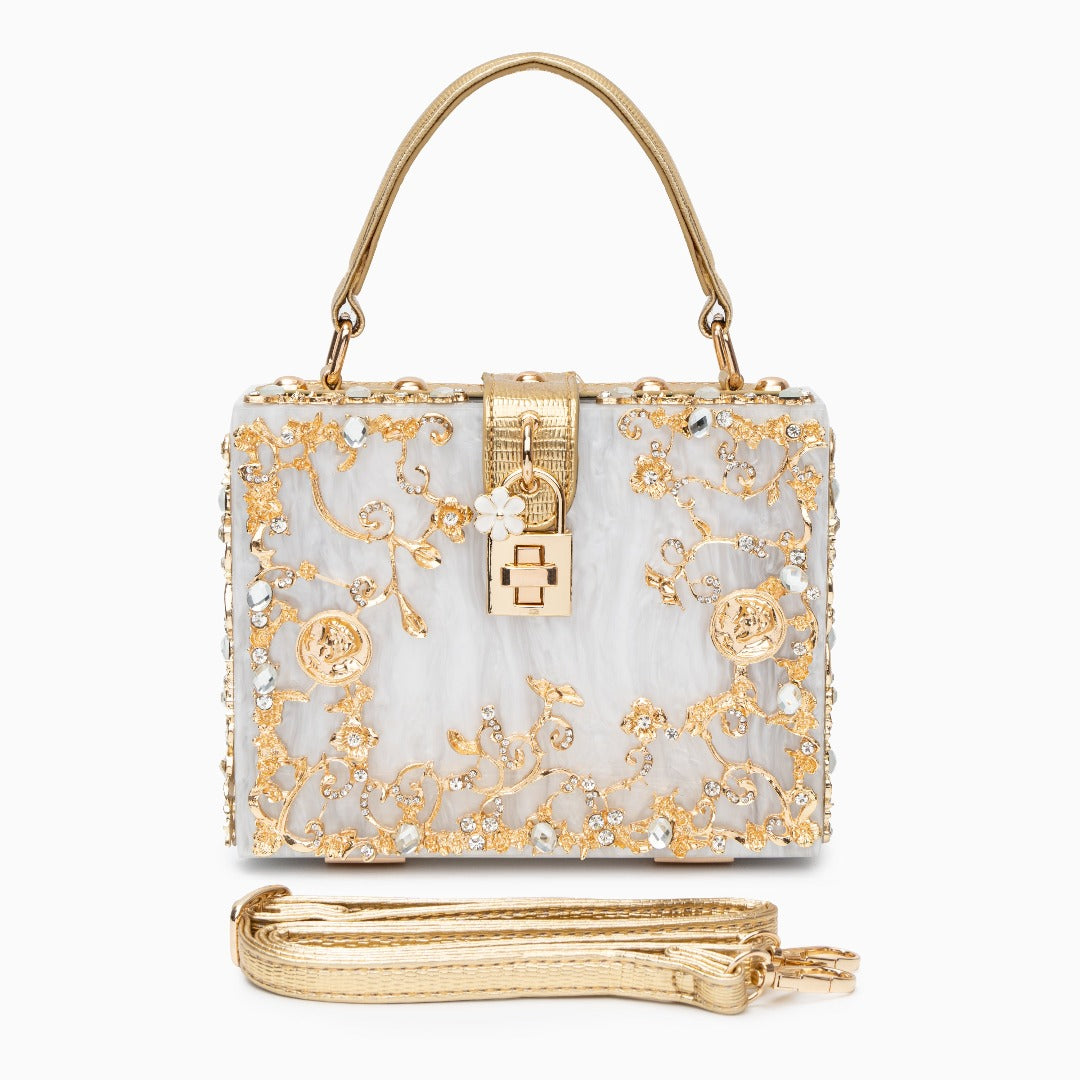 Petula | Torebka damska luksusowa mini z kryształkami elegancka