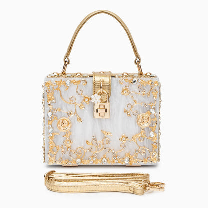 Petula | Torebka damska luksusowa mini z kryształkami elegancka