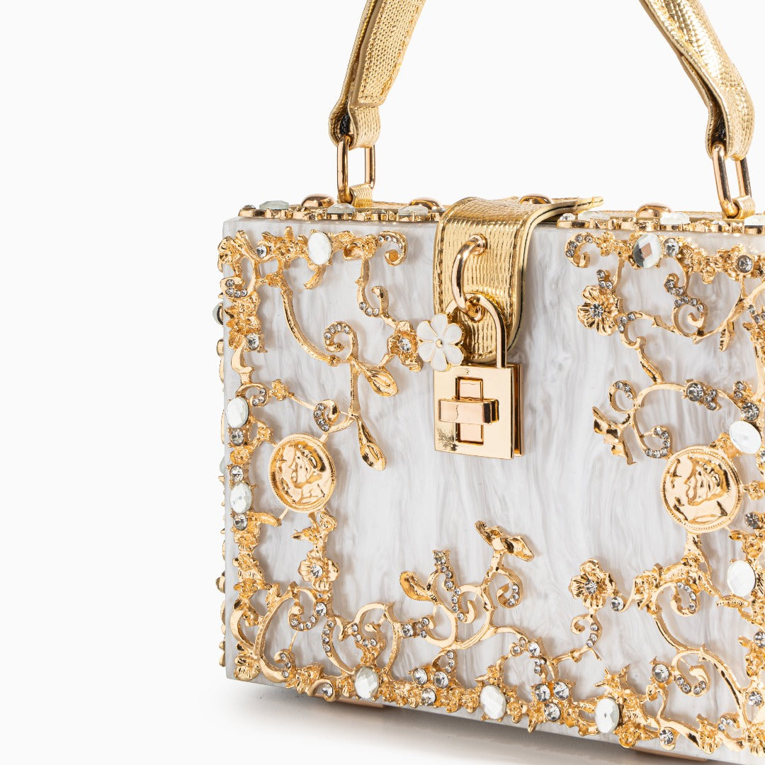 Petula | Torebka damska luksusowa mini z kryształkami elegancka