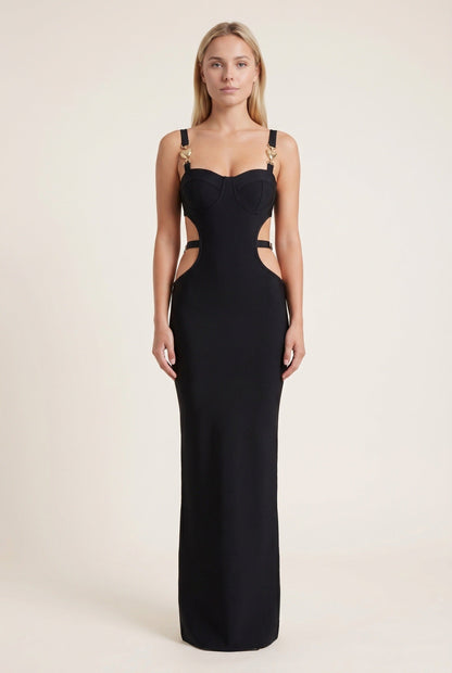 Jessica | Czarna suknia wieczorowa typu bustier dla kobiet