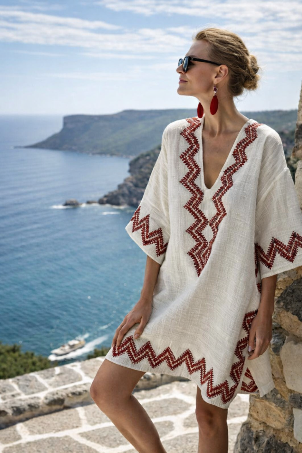Bianca | Sukienka plażowa FRESH LABEL Maui lekka letnia boho elegancka