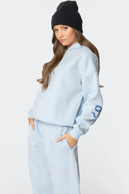 Delilah I Loungewear Niezbędny zestaw oversize'owej bluzy z kapturem i spodni