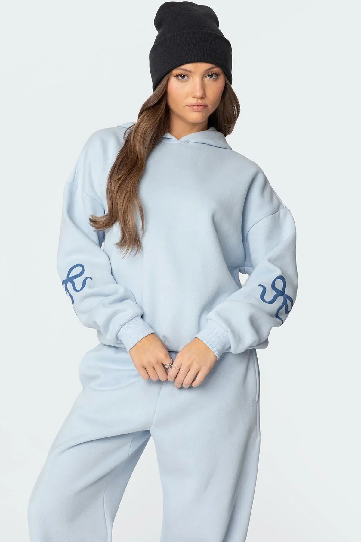 Delilah I Loungewear Niezbędny zestaw oversize'owej bluzy z kapturem i spodni