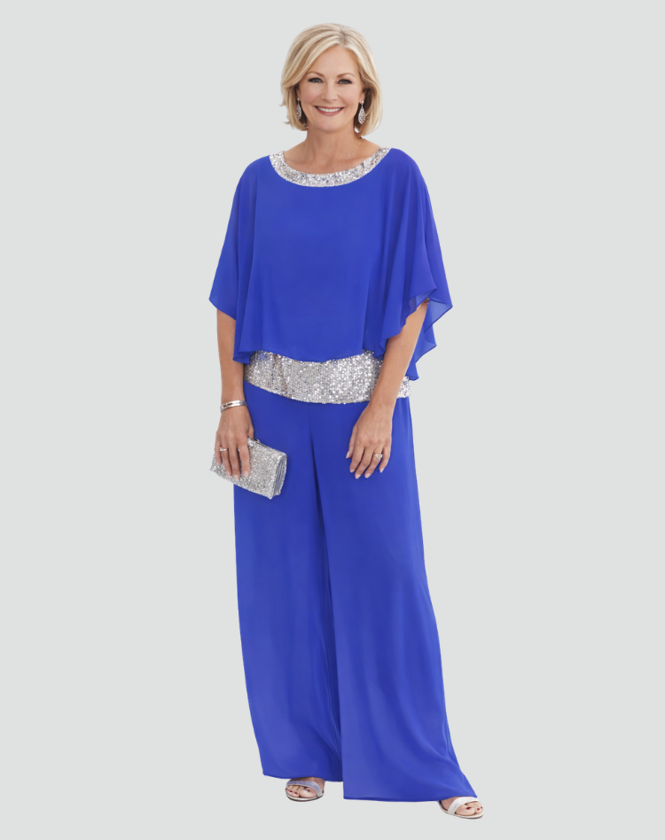 Glenna | Elegancki komplet damski z szerokimi spodniami
