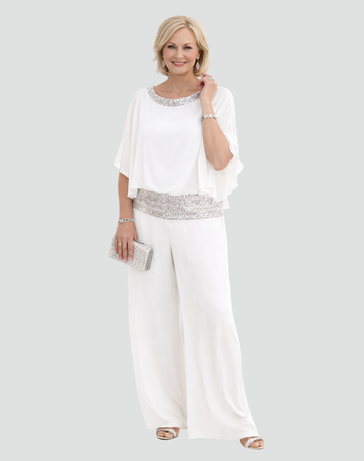 Glenna | Elegancki komplet damski z szerokimi spodniami