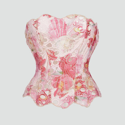 Margaretta | Top bustier damski koronkowy bez ramiączek w eleganckim stylu
