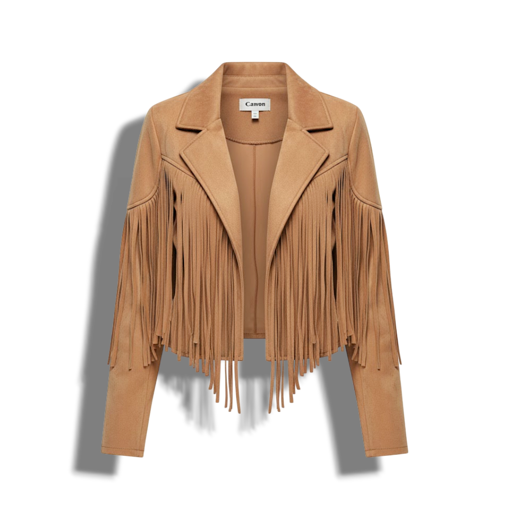 Nicki - Boho Kardigan z Frędzlami – Stylowy Kardigan z Otwartym Przodem