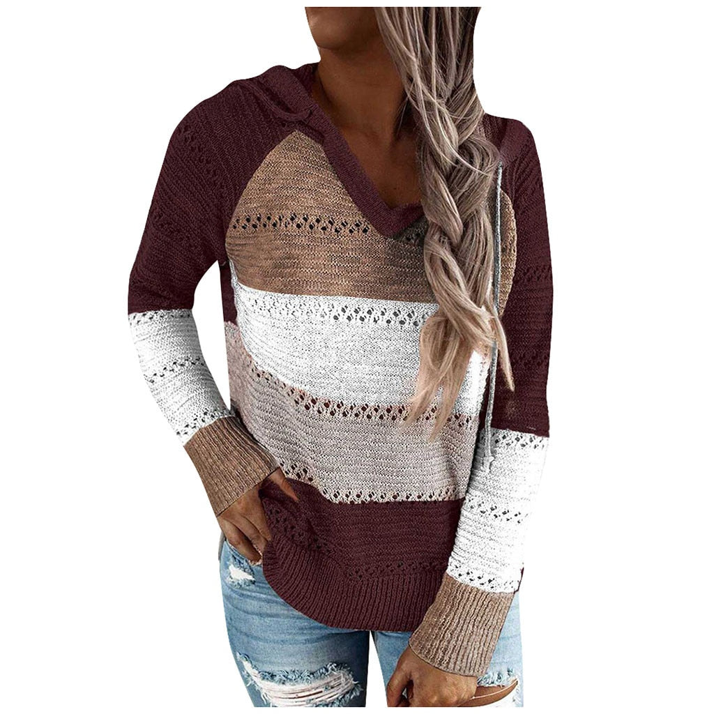 Aveline - Damski Sweter z Kapturem w Stylu Boho