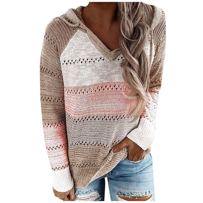Aveline - Damski Sweter z Kapturem w Stylu Boho