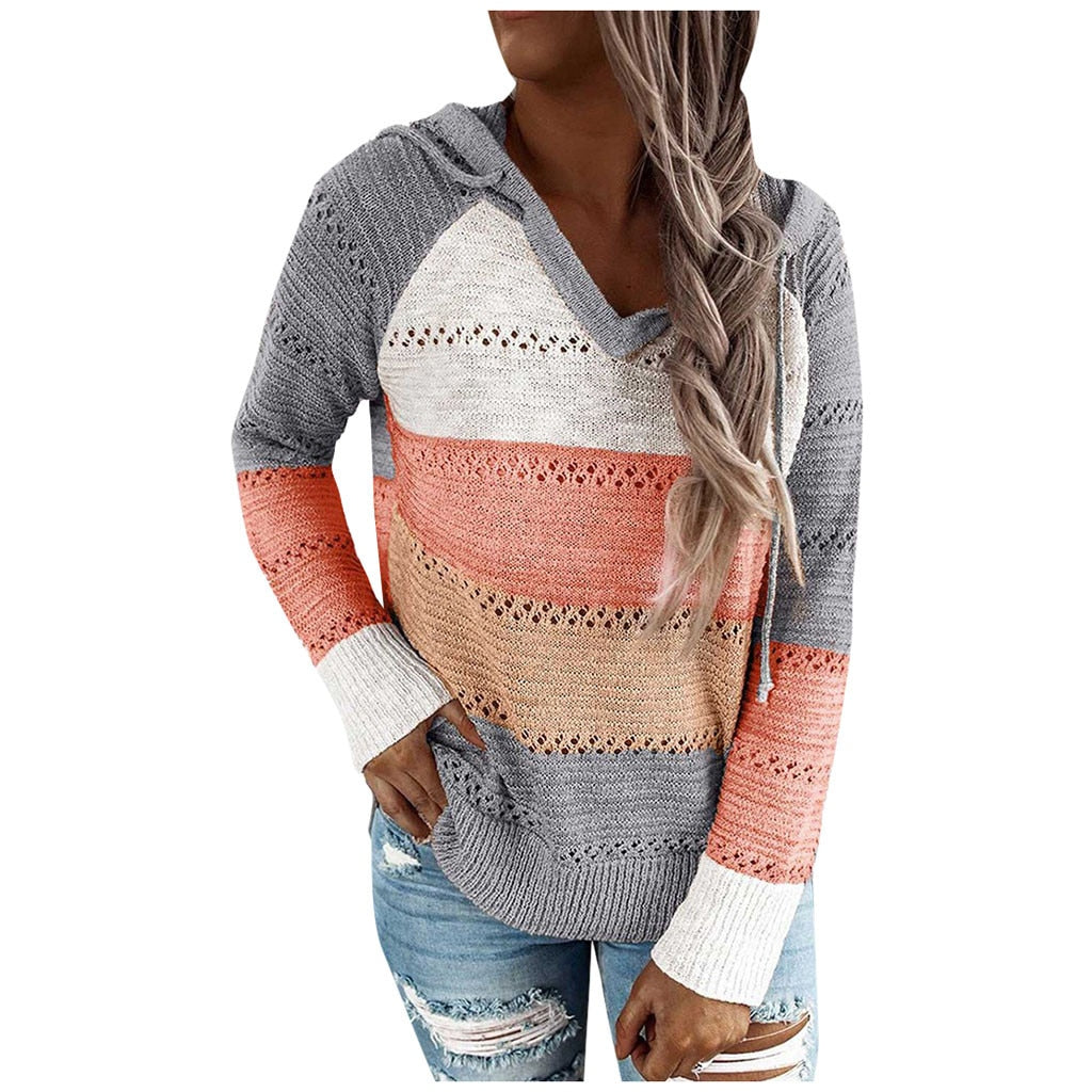 Aveline - Damski Sweter z Kapturem w Stylu Boho