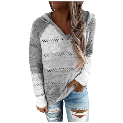 Aveline - Damski Sweter z Kapturem w Stylu Boho