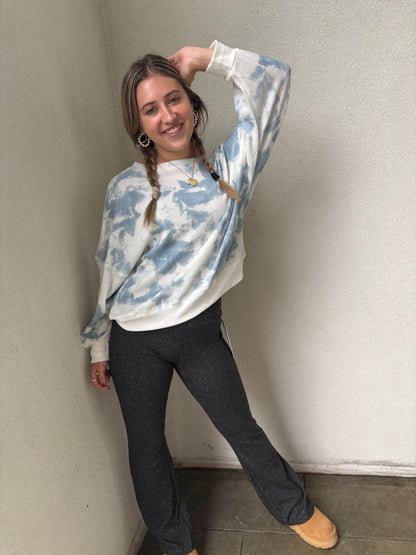 Tola | Damska termiczna bluza z efektem tie-dye, wygodny i nowoczesny fason na co dzień