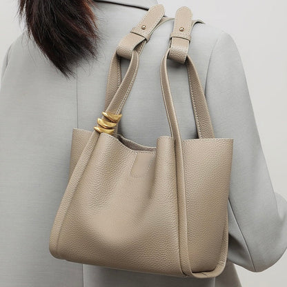 Laura | Skórzana damska torebka mini typu bucket crossbody