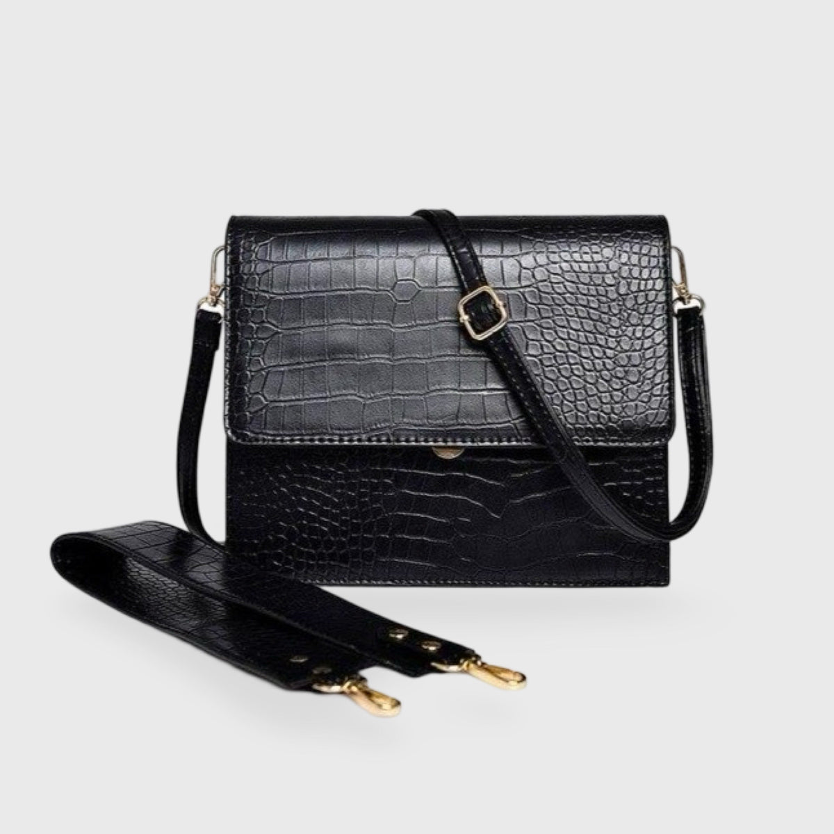 Carlene | Mała damska torebka crossbody ze skóry ekologicznej tłoczonej