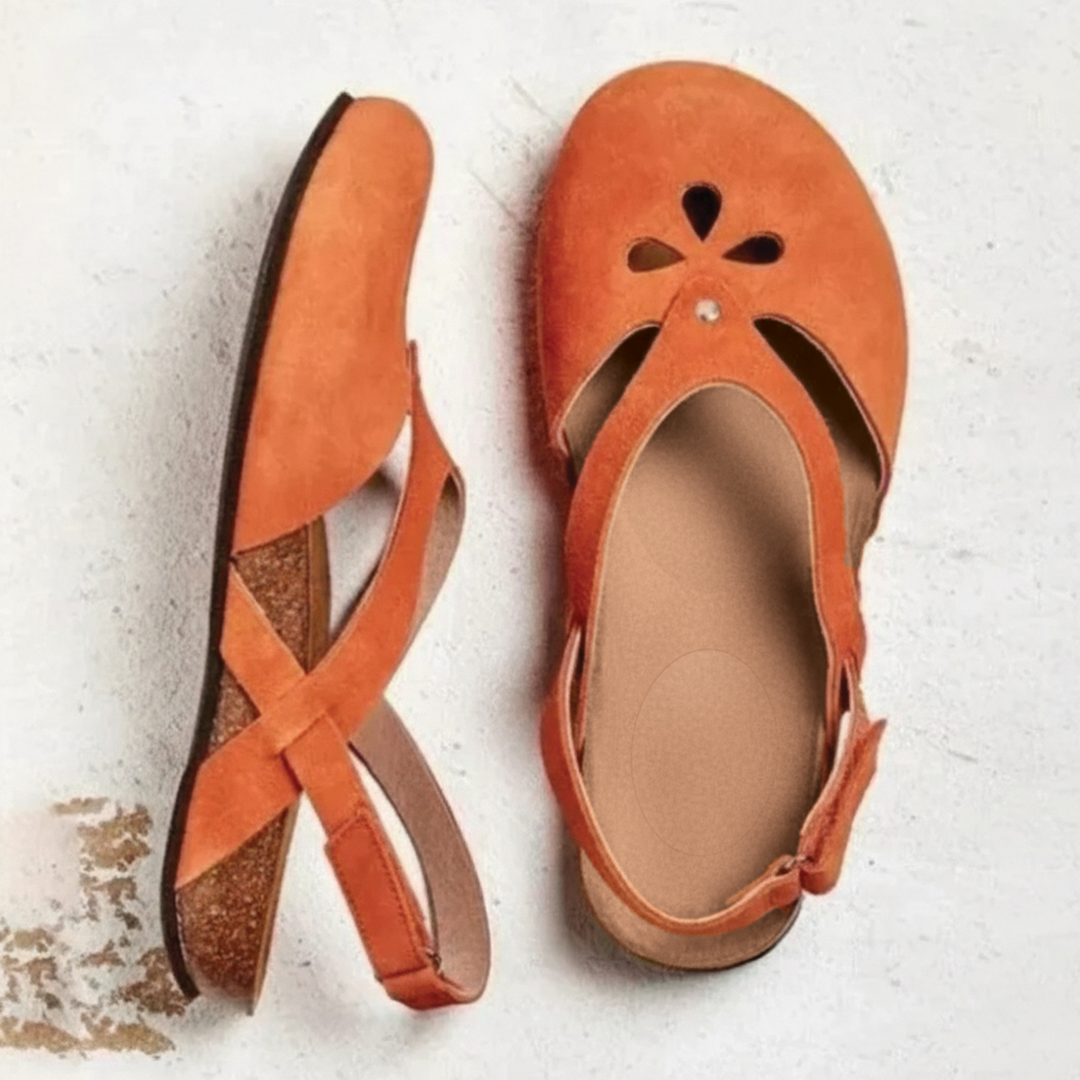 Joan | Sandały damskie z zabudowanym noskiem typu slingback, eleganckie i wygodne