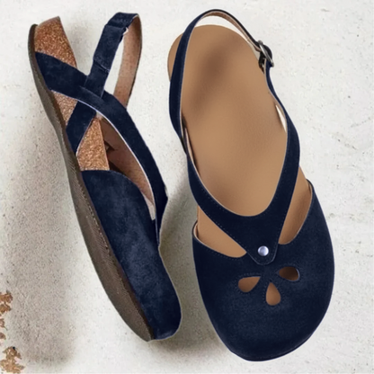 Joan | Sandały damskie z zabudowanym noskiem typu slingback, eleganckie i wygodne