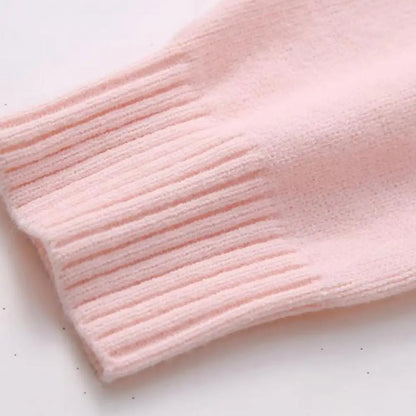 Oliwia | Krótki i miękki sweter dzianinowy z prążkowanym wykończeniem