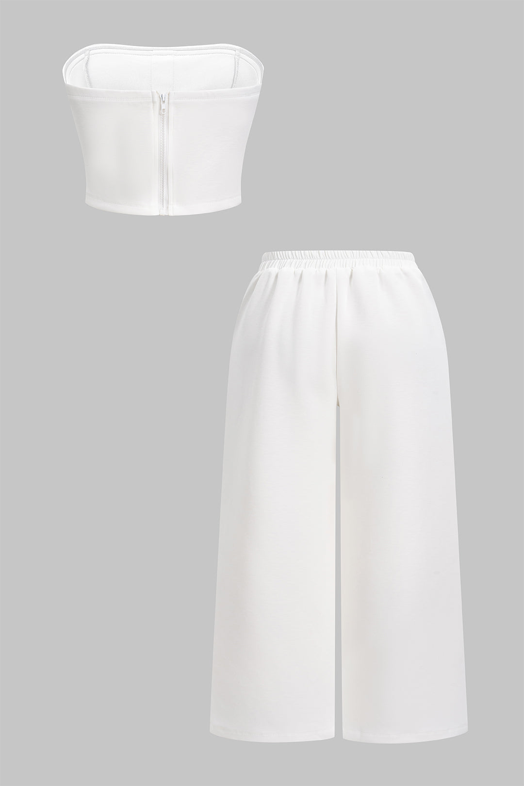 Wilma | Komplet elegancki z topem bez ramiączek, nowoczesny stylowy