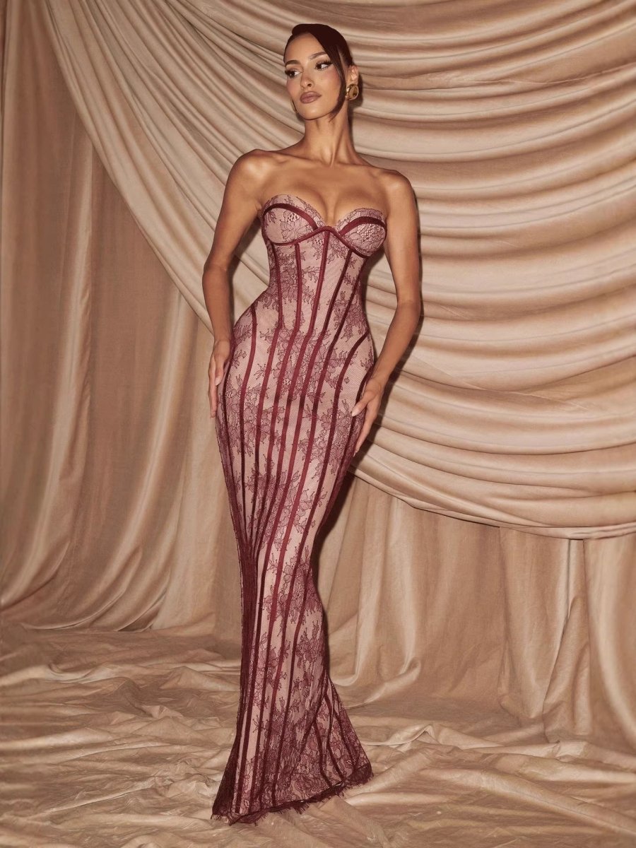 Larissa | Sukienka damska maxi | Gorsetowa, elegancka na wesele i wieczór