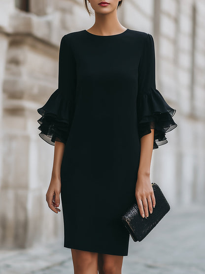 Liza | Suknia wieczorowa z rękawami dzwonowymi – elegancka, stylowa