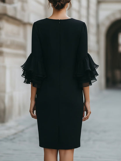 Liza | Suknia wieczorowa z rękawami dzwonowymi – elegancka, stylowa