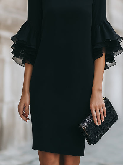 Liza | Suknia wieczorowa z rękawami dzwonowymi – elegancka, stylowa