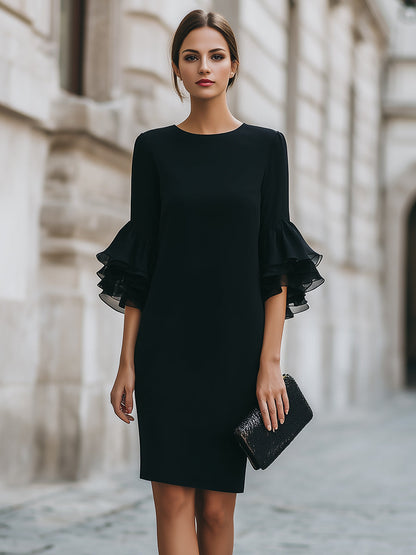 Liza | Suknia wieczorowa z rękawami dzwonowymi – elegancka, stylowa