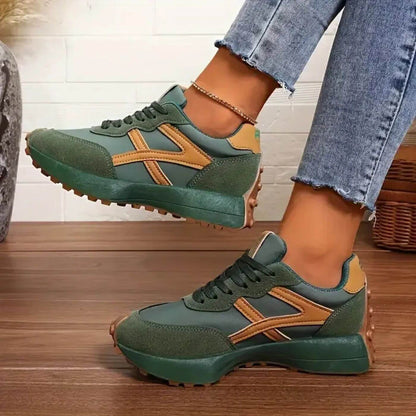 Annabeth - Damskie Sneakersy - Grubej Podeszwie z Kontrastowym Wzorem