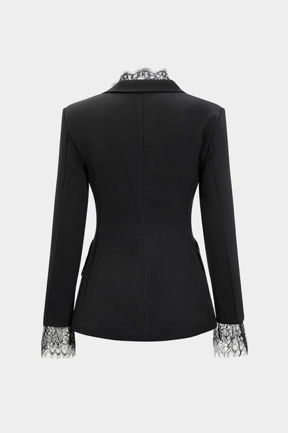 Agnes | Marynarka damska z koronkowymi detalami na mankietach, elegancka stylowa