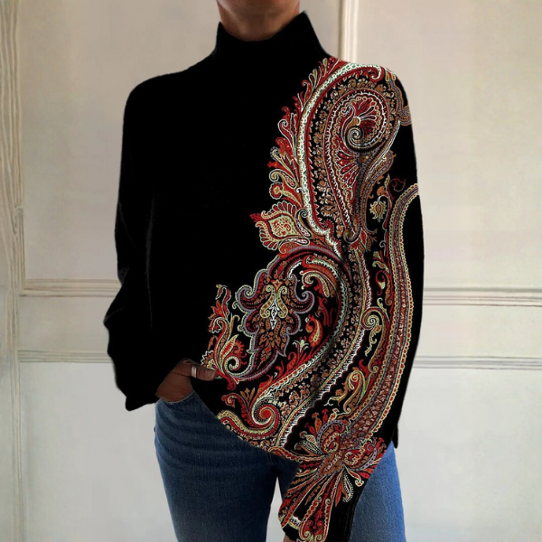 Piper | Damski elegancki prążkowany sweter klasyczny styl