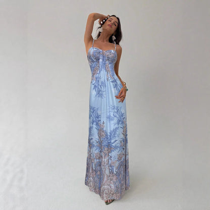 Karli | sukienka maxi damska w kwiatowy wzór, zwiewna i elegancka