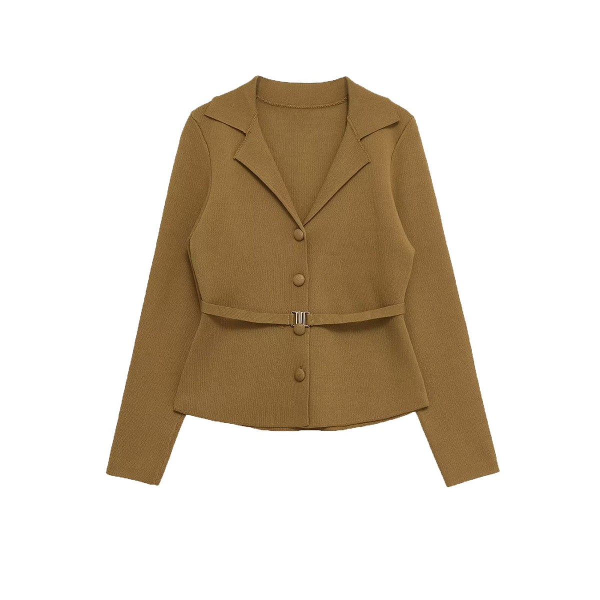 Josie | Elegancki dzianinowy komplet damski co-ord z paskiem