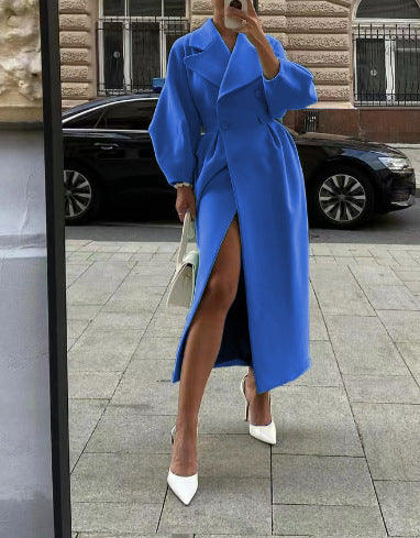 Julia - Płaszcz zimowy damski elegancki wełniany trencz