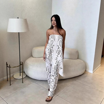 Nena | kombinezon damski o luźnym kroju z modnym wzorem, casualowy i stylowy