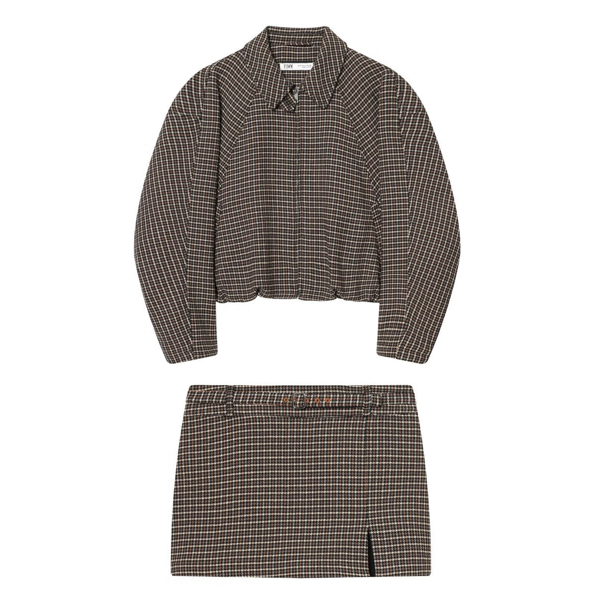 Josephine | Komplet damski co-ord z krótką kurtką i mini spódnicą