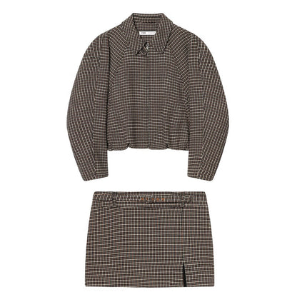 Josephine | Komplet damski co-ord z krótką kurtką i mini spódnicą