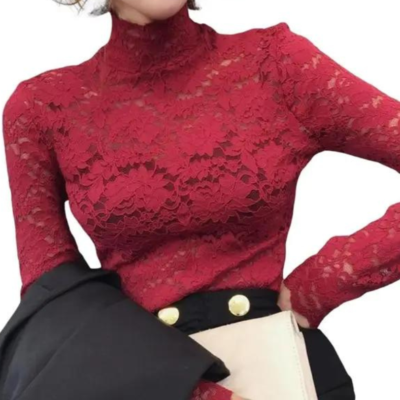 Penny I Elegancka bluzka damska z kwiatową koronką