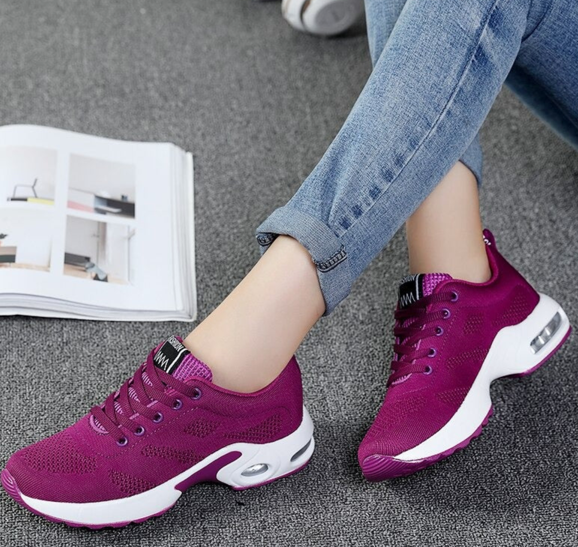 Angelika | Damskie ortopedyczne sneakersy lekkie z amortyzacją powietrzną
