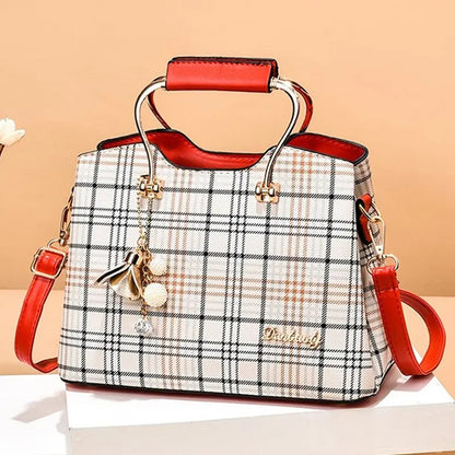 Carry | Torebka damska kraciasta elegancka do ręki i na ramię stylowa klasyczna