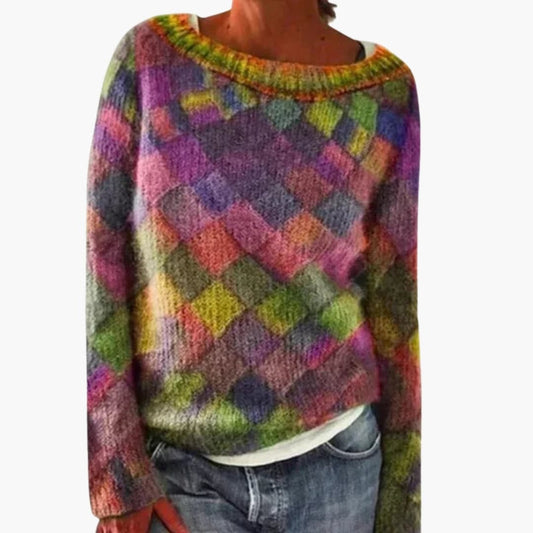 Viviana - Pull Femme avec Col Rond et Manches Longues