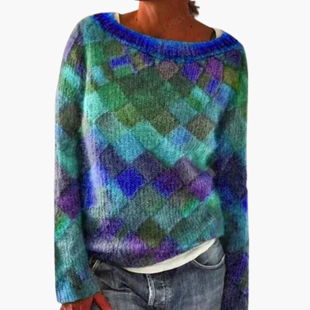 Viviana - Pull Femme avec Col Rond et Manches Longues