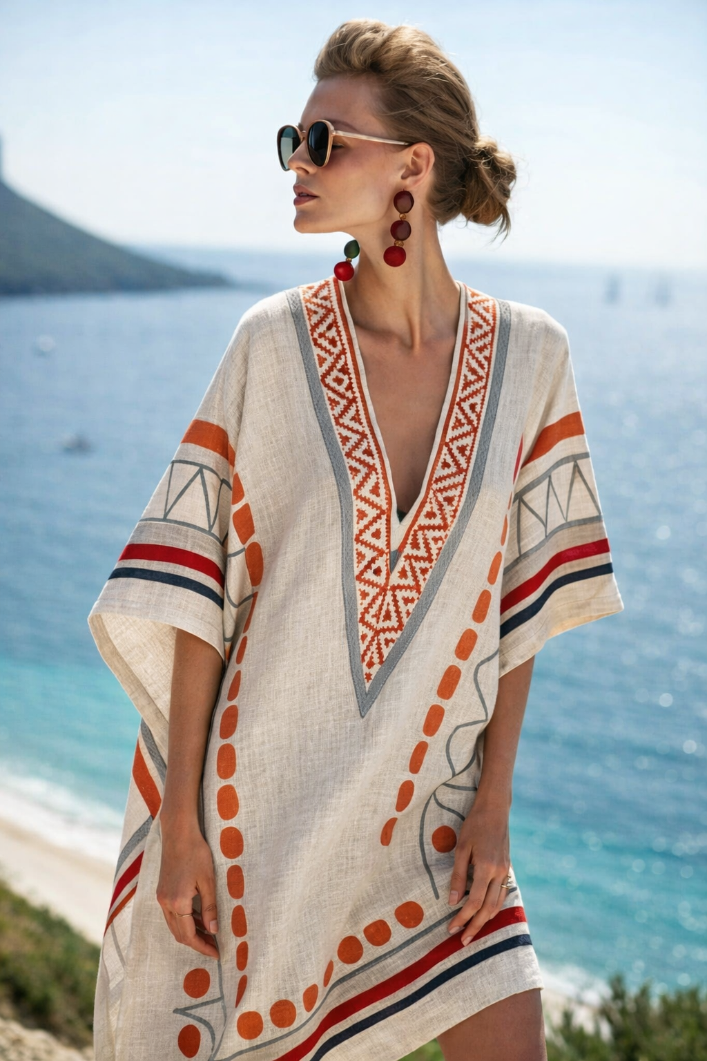 Bianca | Sukienka plażowa FRESH LABEL Maui lekka letnia boho elegancka