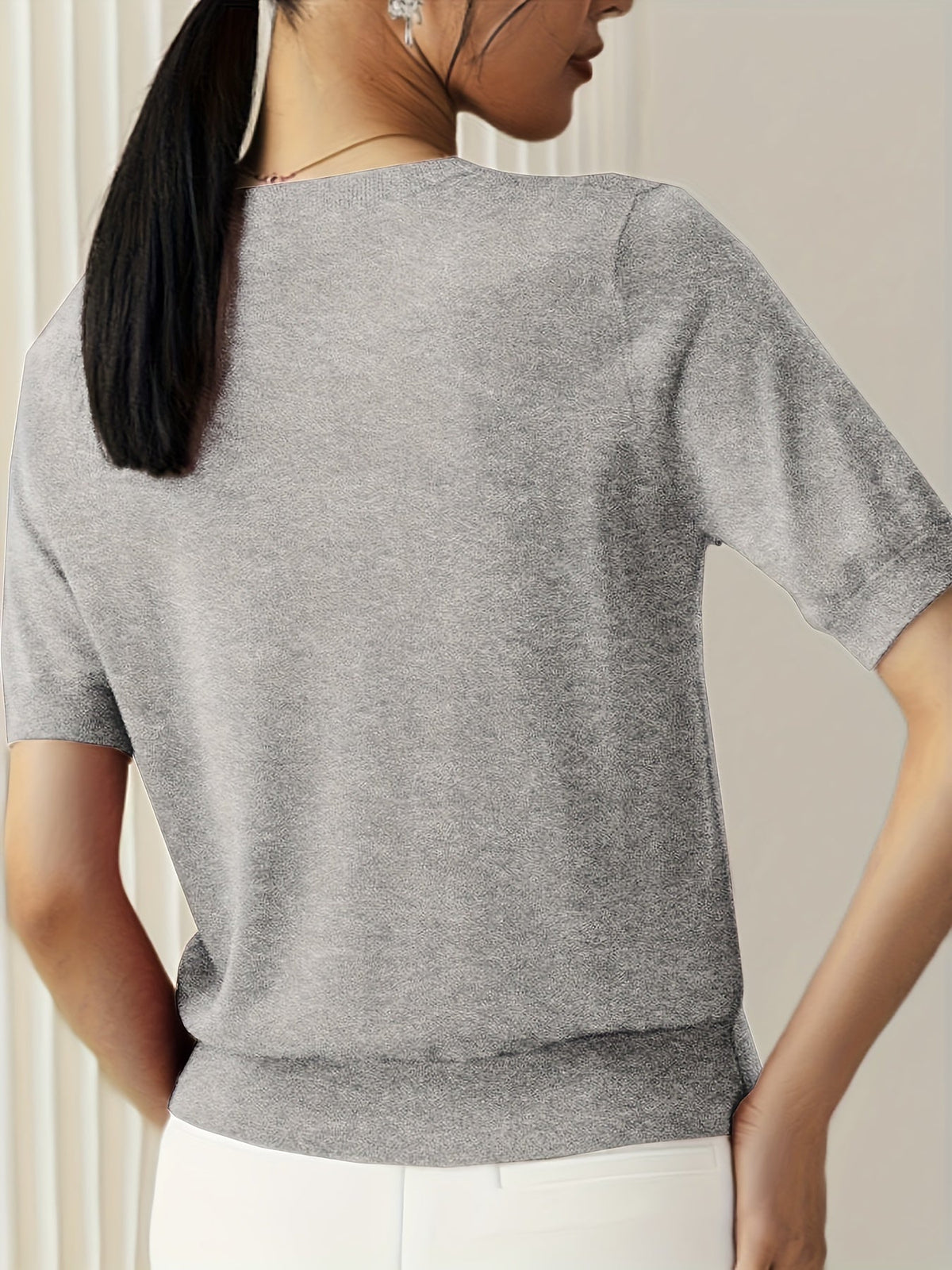 Ginny – sweter z dzianiny w stylu casual chic dla nowoczesnych kobiet – na każdą porę roku